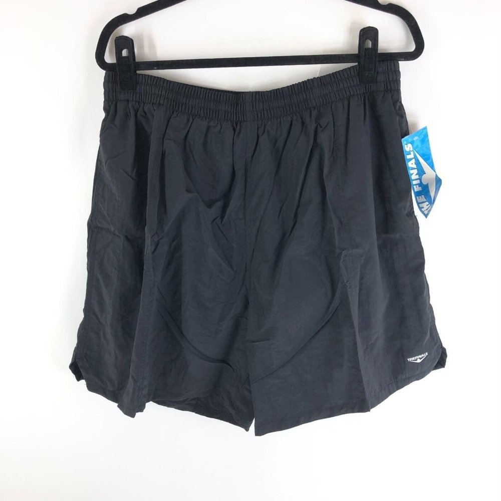 The Finals Mens Deck Short Swim Trunks Mesh Lining Drawstring Black XXL